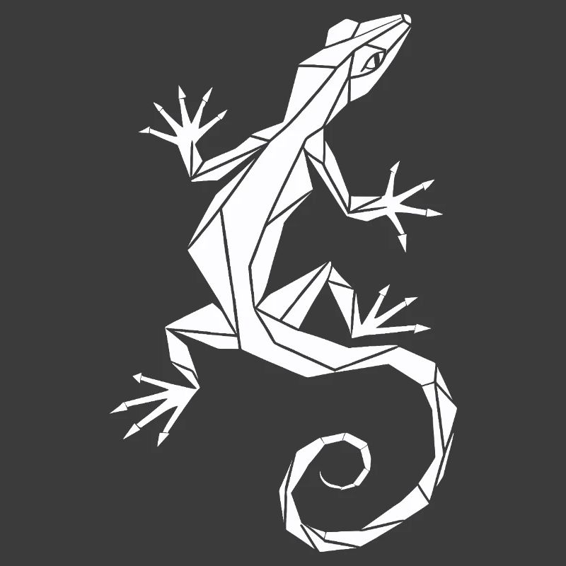 Polygon Gecko – Minimalist Lizard Design