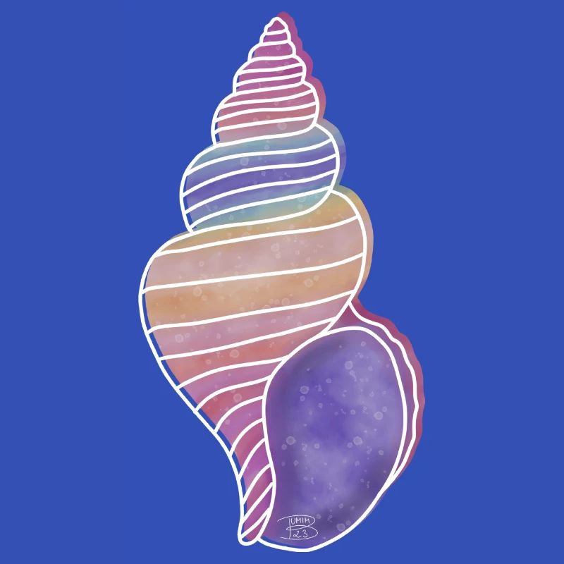 "Snail Shell", Boho Line Art Design, "Shells"