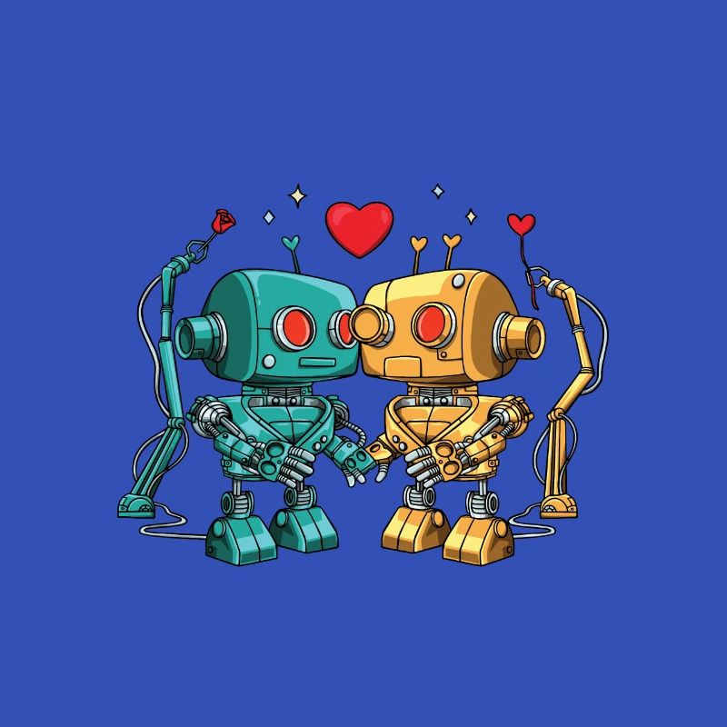 Robots in love for a robot engineer
