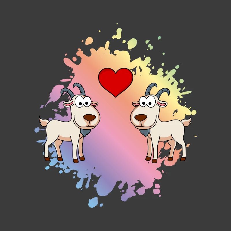 Bergziege Comic Paar Liebe