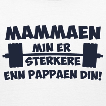 Mammaen min er sterkere enn pappaen din - T-skjorte for barn (ca 3-8 år)