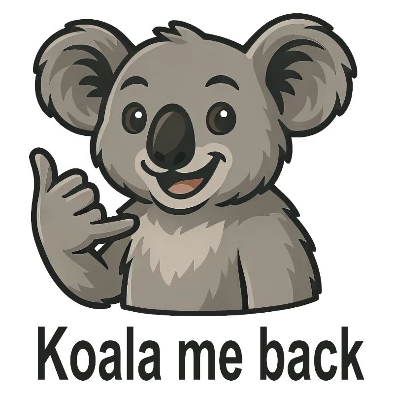 Cute koala phone call koala saying