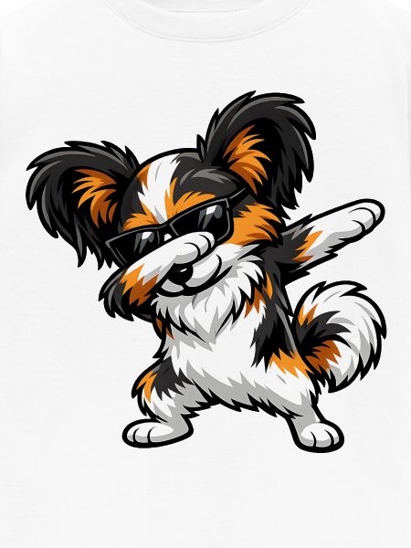 Dabbing Papillon im Comic Stil
