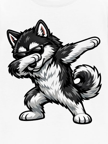 Dabbing Alaskan Malamute