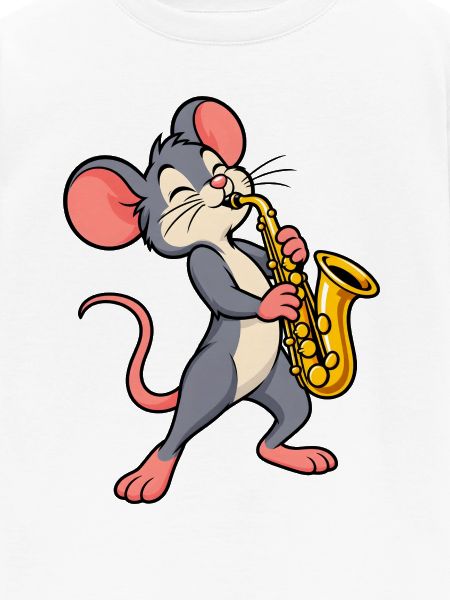 Maus mit Saxophon