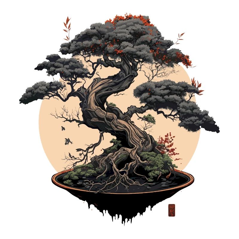 Gray Bonsai Tree