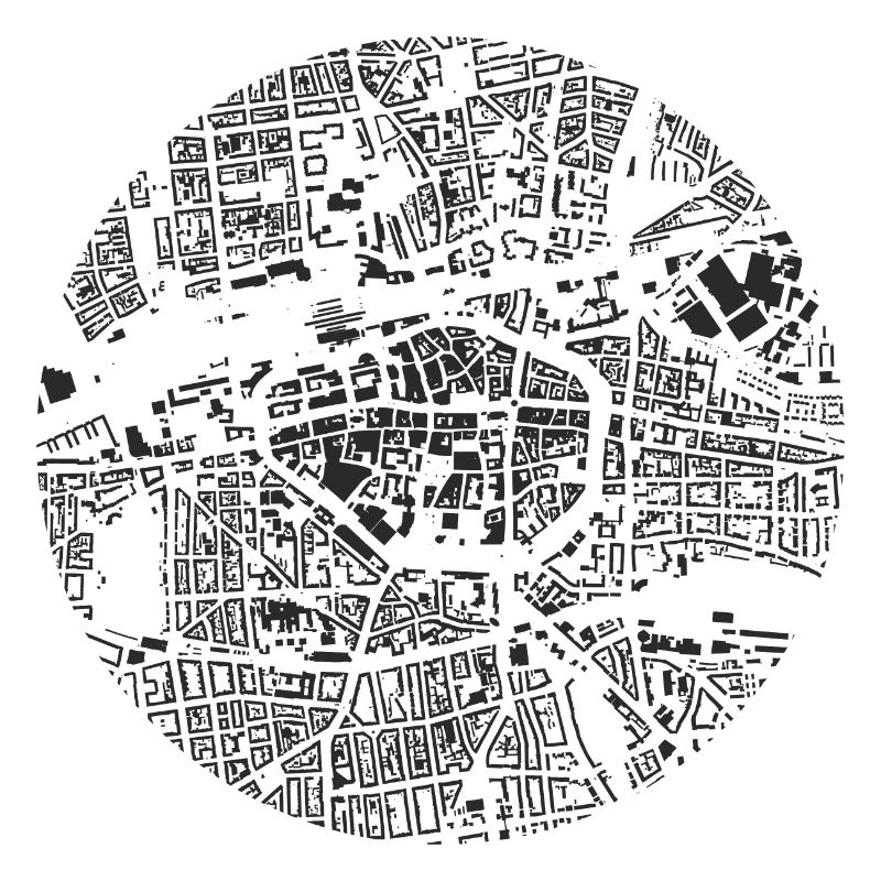 Dortmund city map circle