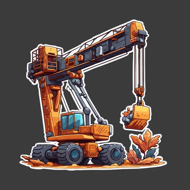 Crane / construction site / winch / crane system