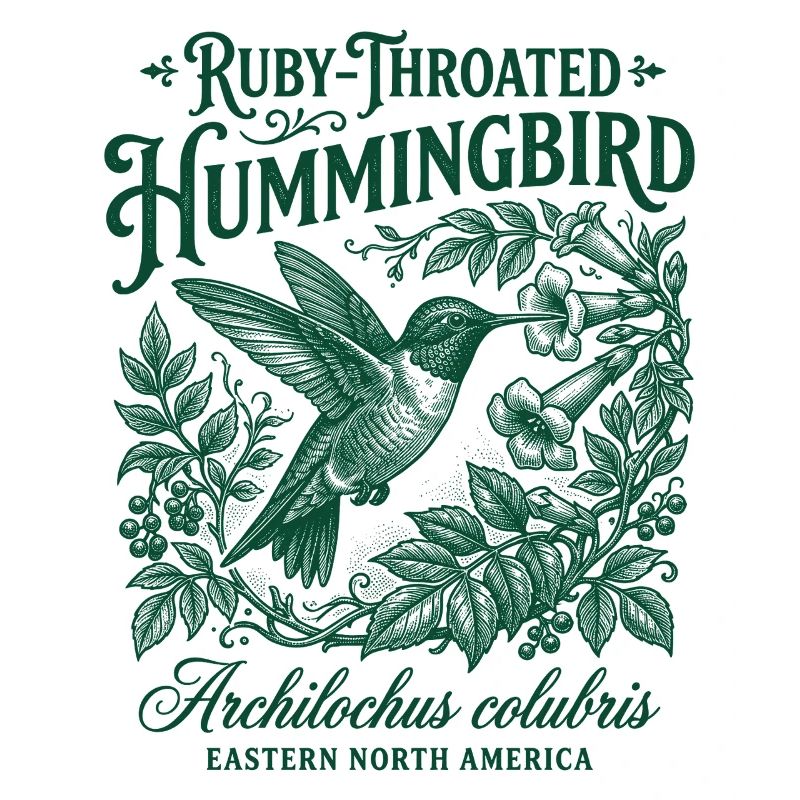 Ruby Throated Hummingbird Colibri