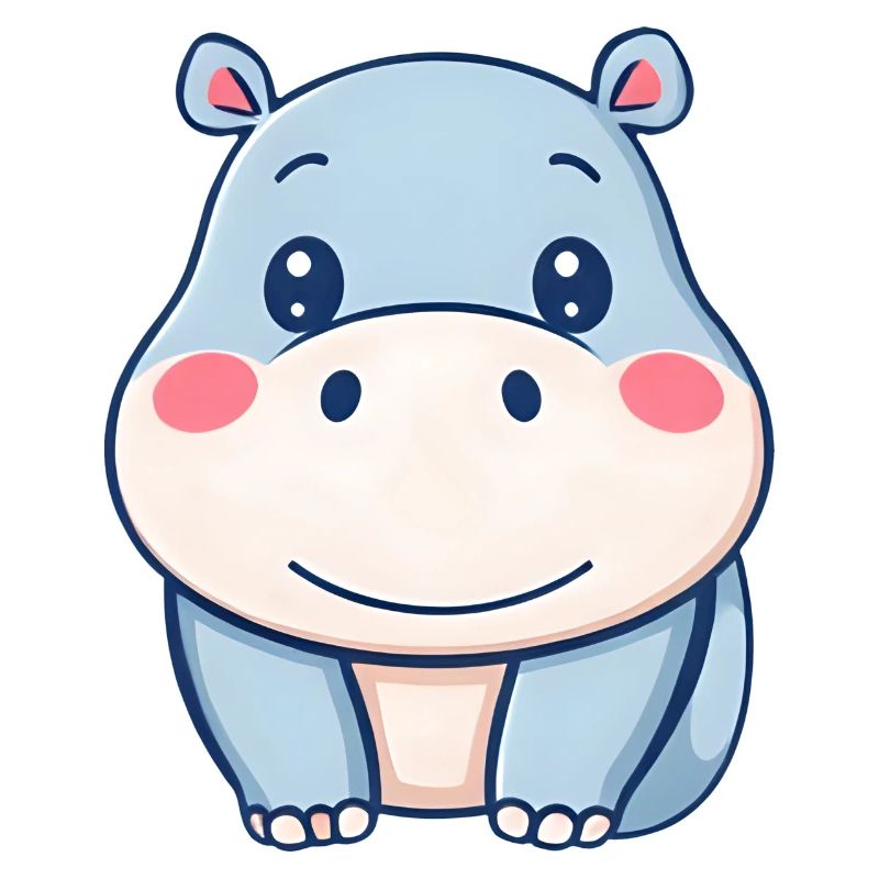 Cute Playful Hippo