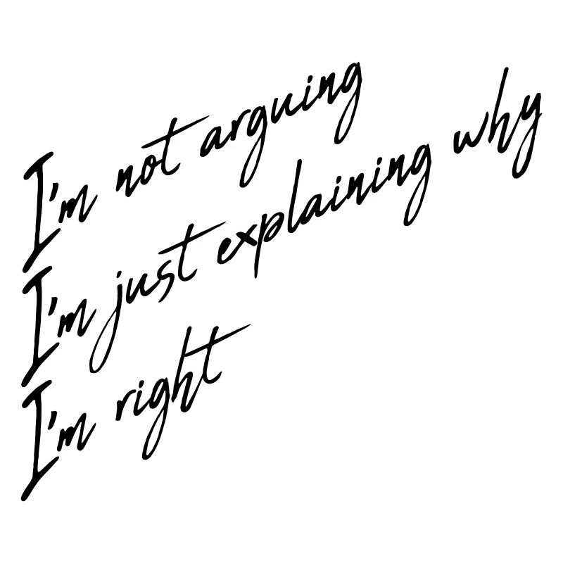 I m not arguing