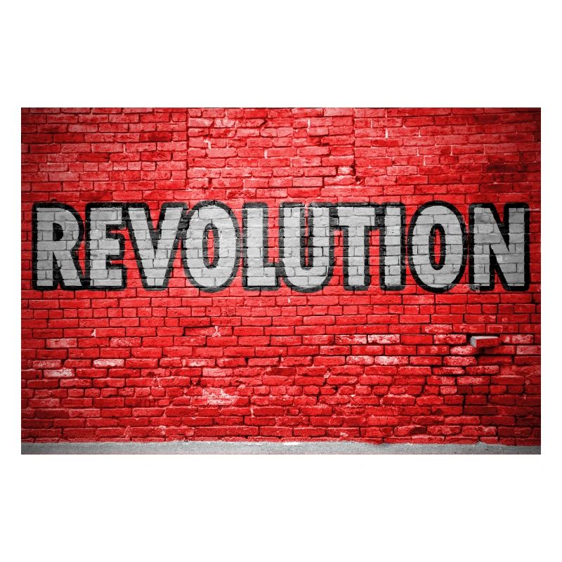 Révolution mur de briques graffiti