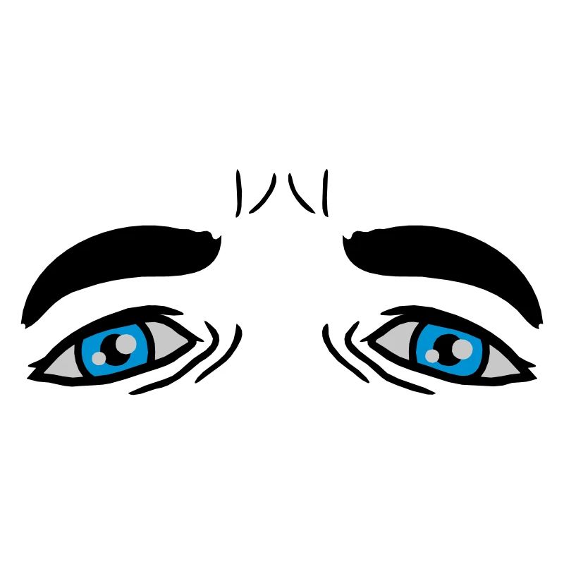 Blaue traurige Augen Design