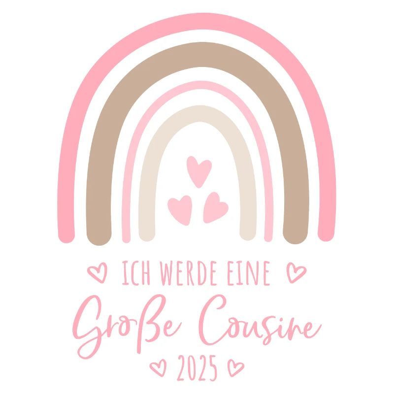 Boho Regenbogen Ich werde eine große Cousine 2025