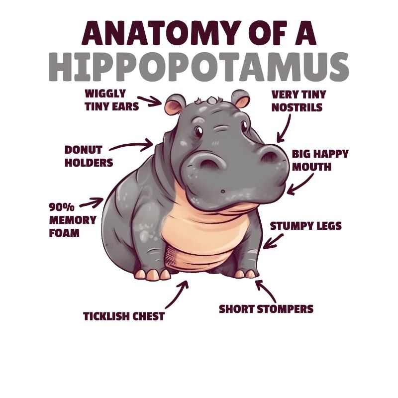 Explication de l’hippopotame doux Anatomie d’un hippopotame