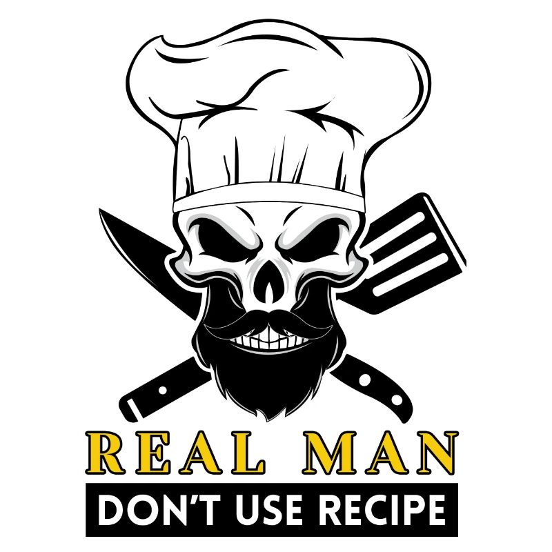 cook beard skeleton chef bearded skull chef