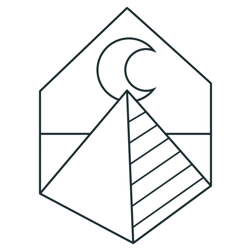 BOHO pyramid on the moon