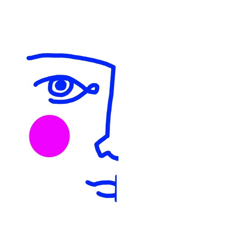 Das halbe Gesicht Kunst Geschenkidee Geschenk