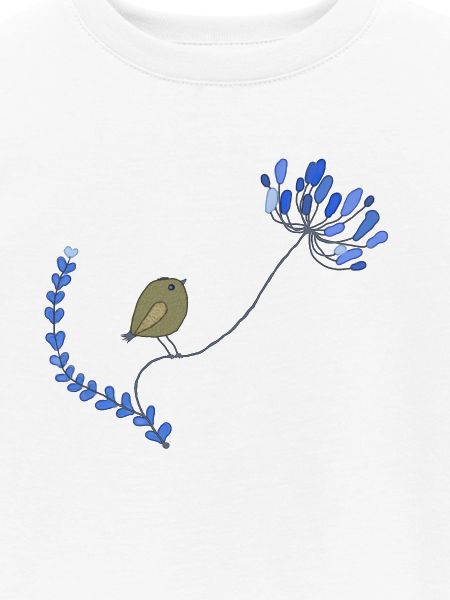 Vogel mit Blume