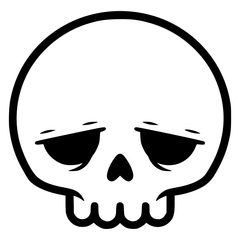 Sad Skull | Emo & Goth Design
