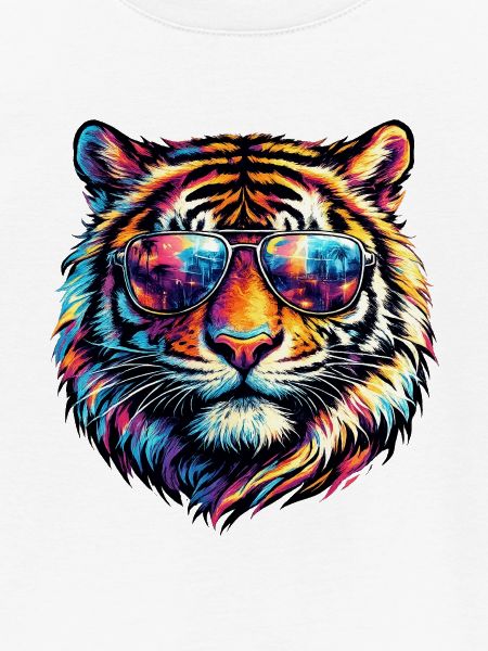 Psychedelischer Tiger mit Sonnenbrille