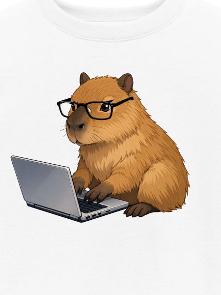 Capybara am Laptop