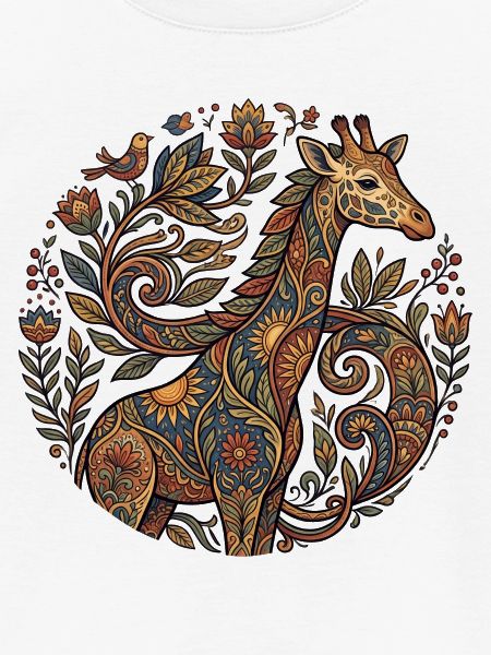 Ornament-Giraffe mit Blütenmuster