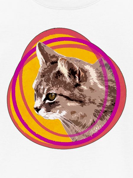 Katzengesicht im Psychedelic-Ring