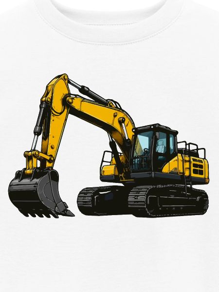 Gelbe Baumaschine Bagger