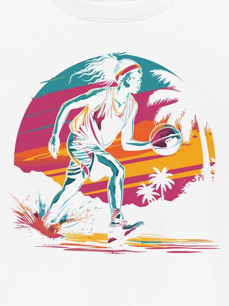 Basketballerin Retrowave