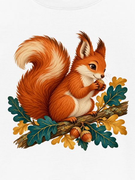 Herbsthörnchen auf Ast
