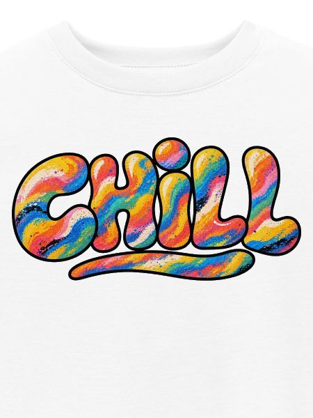 Chill Regenbogen Schriftzug
