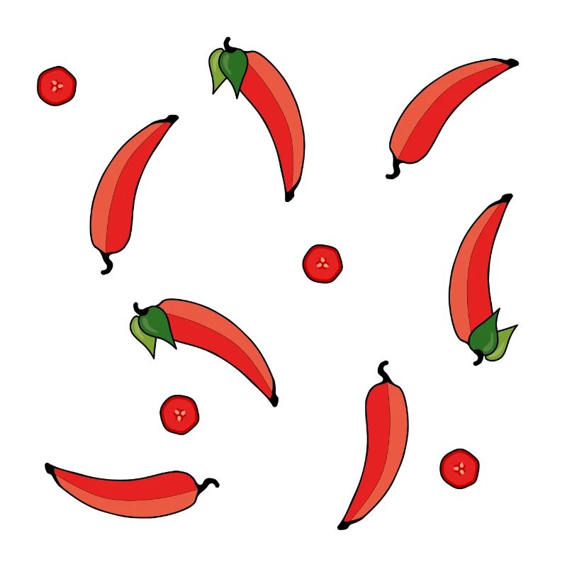 lecker appetitliches Chilli Muster