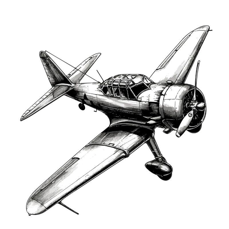 a stencil for a plane tattoo