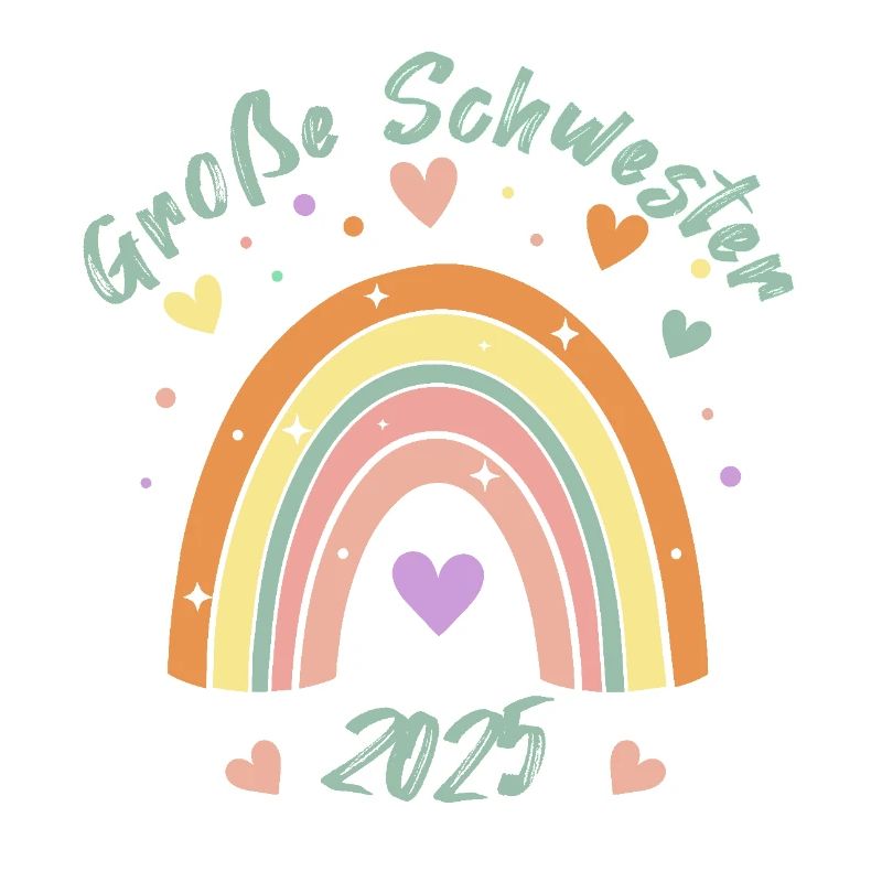 Große Schwester Boho Regenbogen 2025