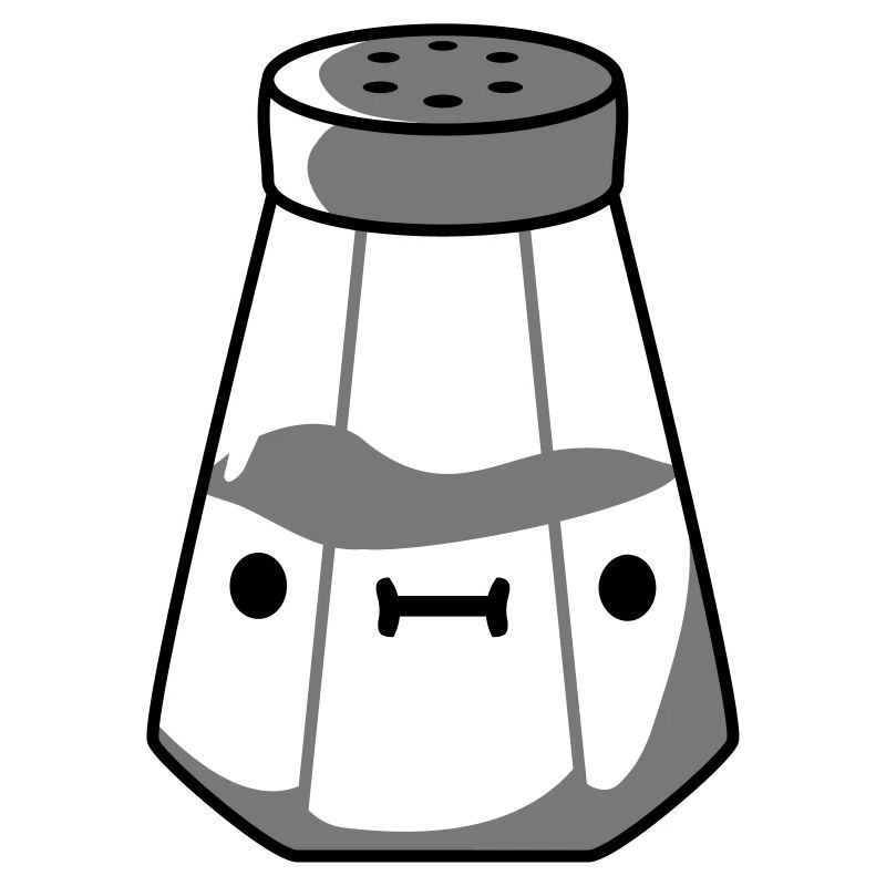 Salt shaker with face