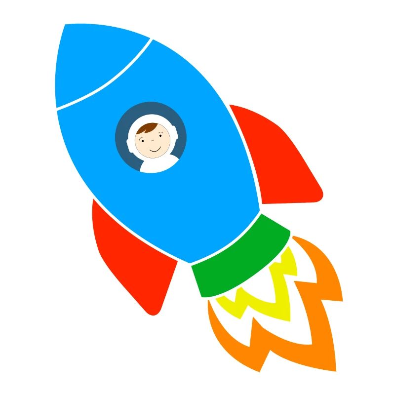 Rocket with astronaut