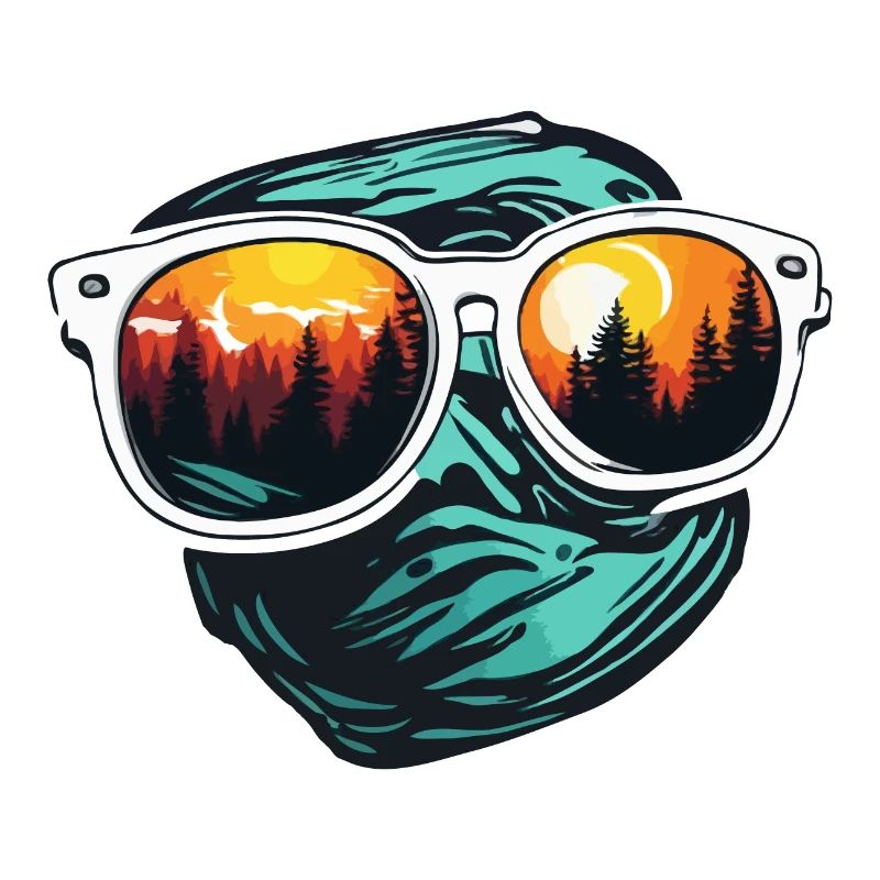 Sunglasses / Reflection / Forest / Reflection