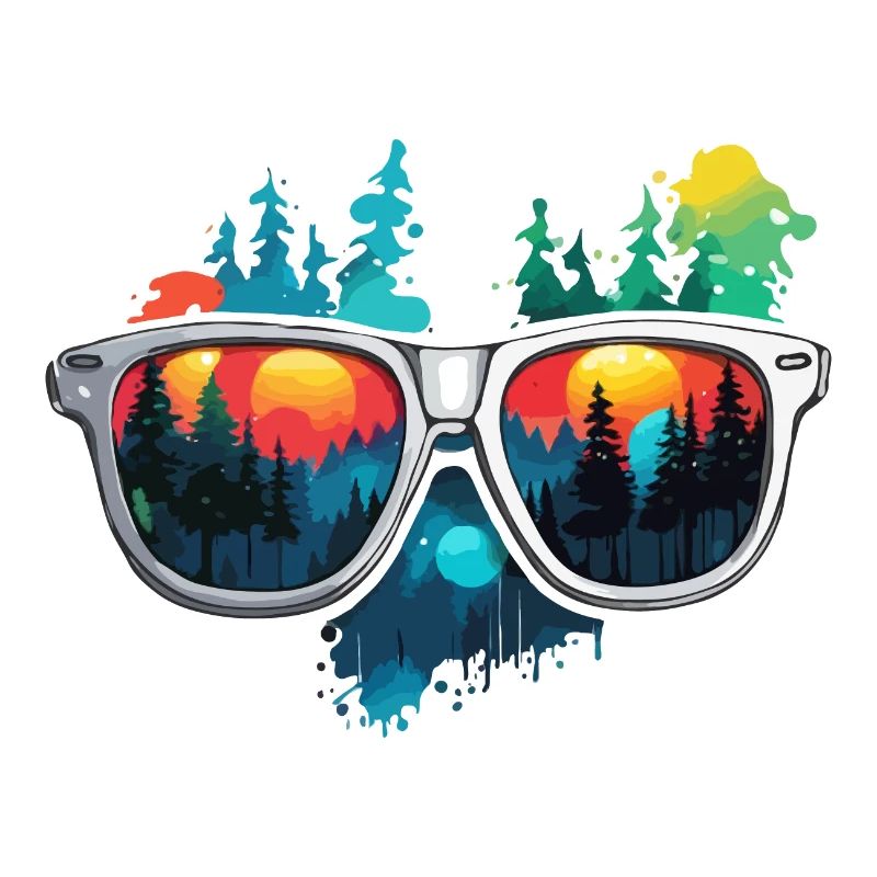 Sunglasses / Reflection / Forest / Reflection