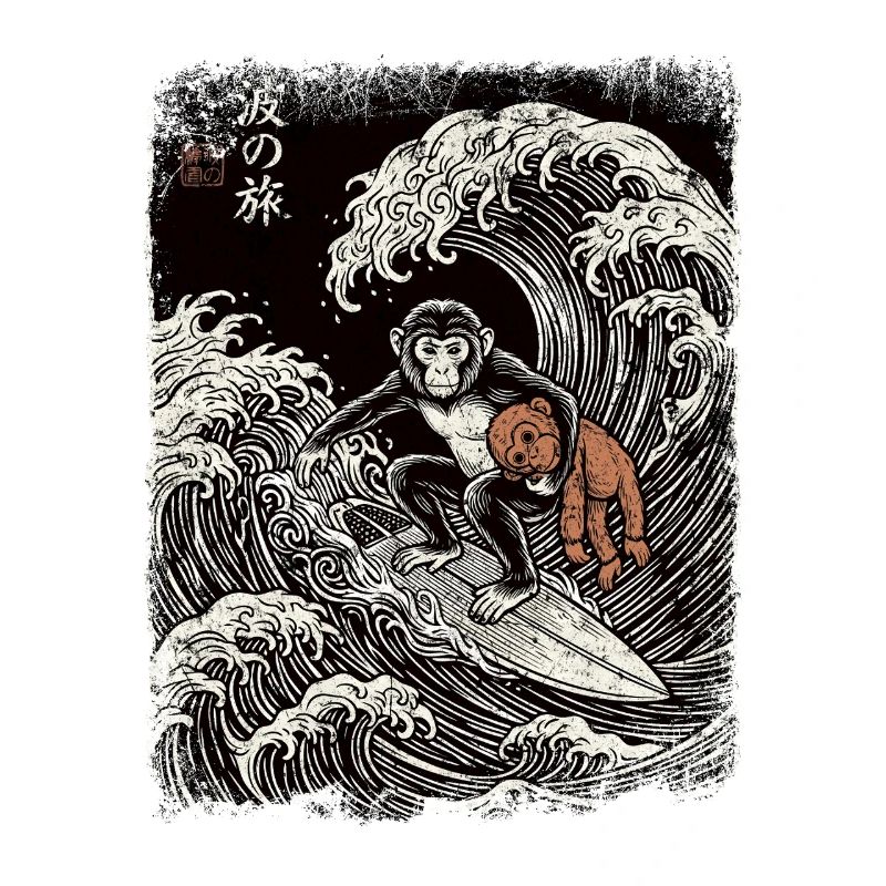 Ukiyo-e Baby Monkey Punch