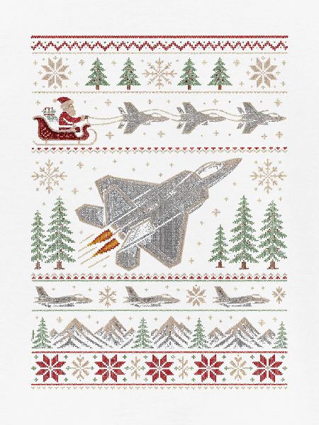 F22 Raptor Weihnachtspullover
