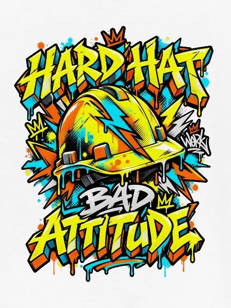 Graffiti Hard Hat Bad Attitude