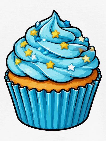 Cupcake Blautörtchen Sternenzauber