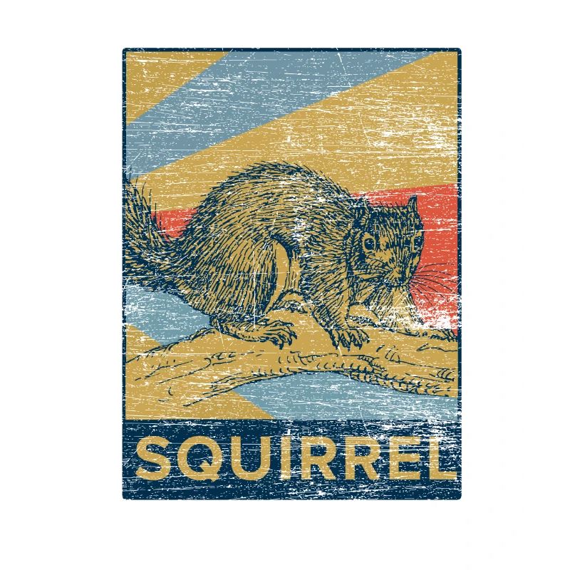 Eichhörnchen Nüsse Wald Baum Tier Geschenk vintage