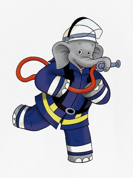 Benjamin Blümchen als Feuerwehrmann