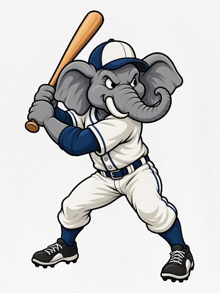 Elefant beim Baseball
