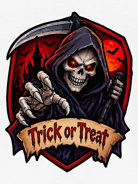 Sensenmann Halloween Schild