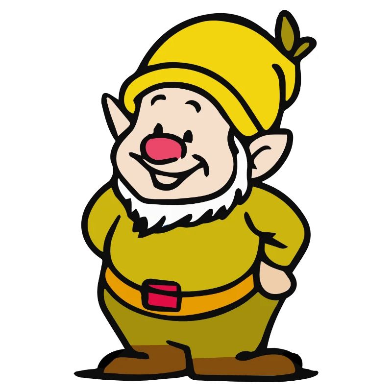 Nain avec capuchon jaune