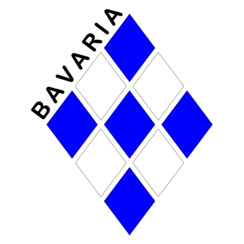 Diamond pattern blue and white Bavaria
