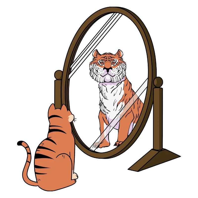 Katze Tiger Spiegel